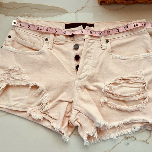Alexander Wang Pants - Alexander Wang Pink Distressed Jean Shorts